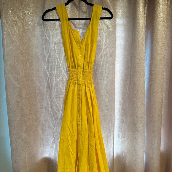 Maje Yellow Sleeveless Maxi Dress - Size Small - Picture 1 of 4